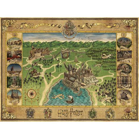 Harry Potter Hogwarts Map 1500pc Jigsaw Puzzle Extra Image 1